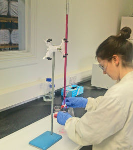 Researcher working in the OHT Lab